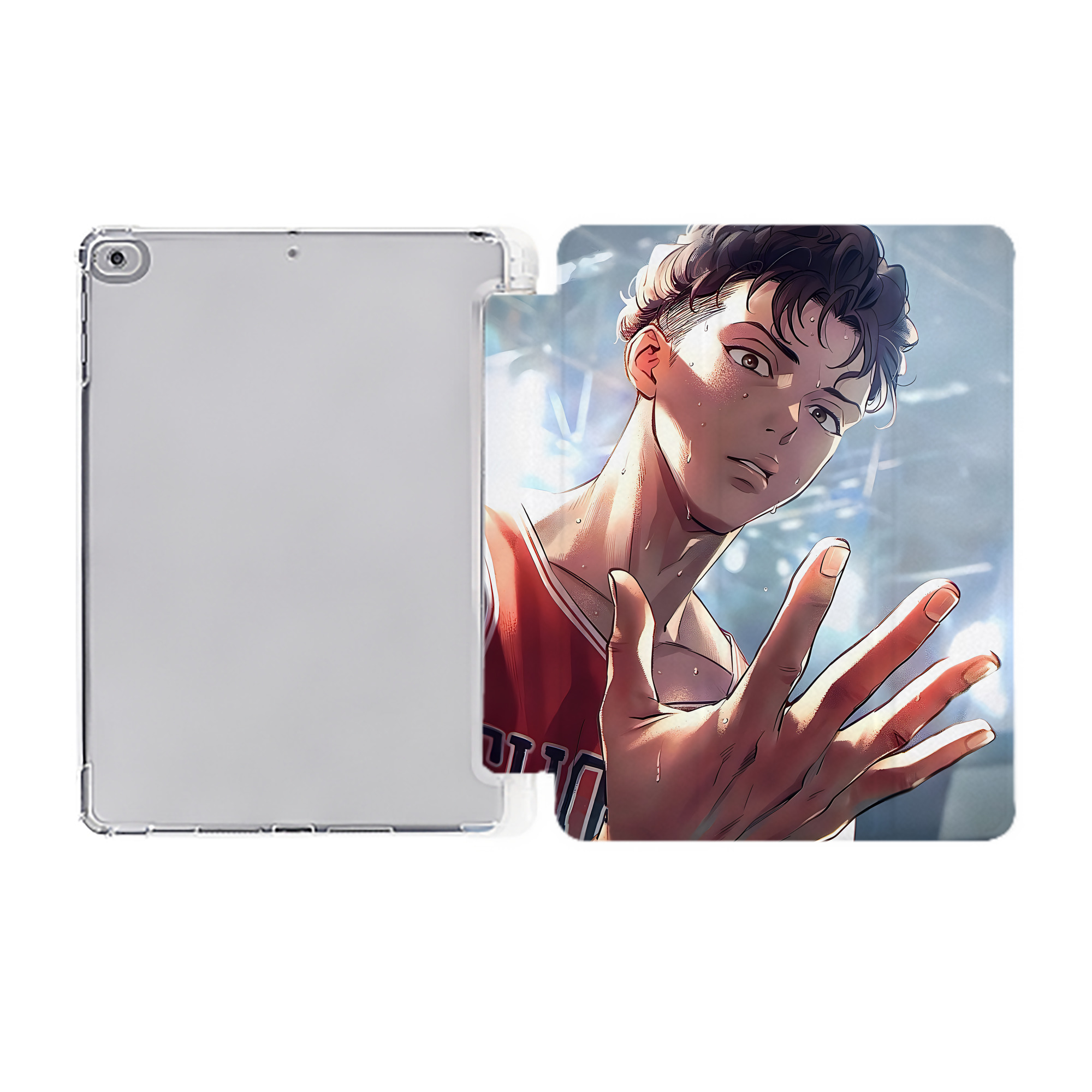 （画像用） SLAM DUNK／スラムダンク IPad ケース ペン収納付き 三つ折りスタンド PUレザー×シリコン 対応機種9.5/10.5/10.9インチ